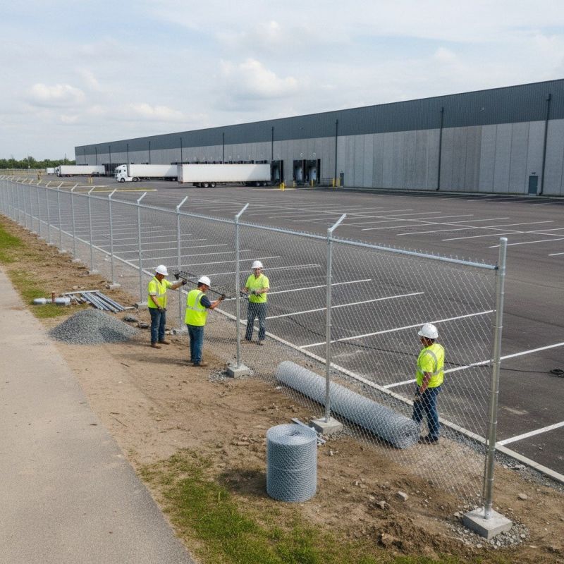 Industrial Fence Installation detail